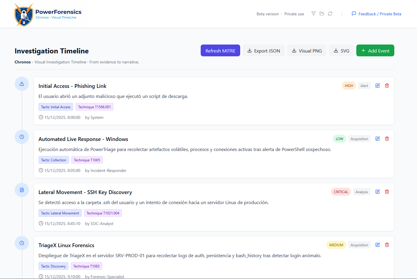 Captura de pantalla de Chronos Timeline 1